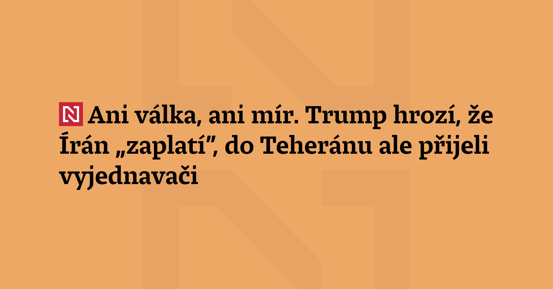 Největší útočná výměna mezi Washingtonem a Teheránem od dubn