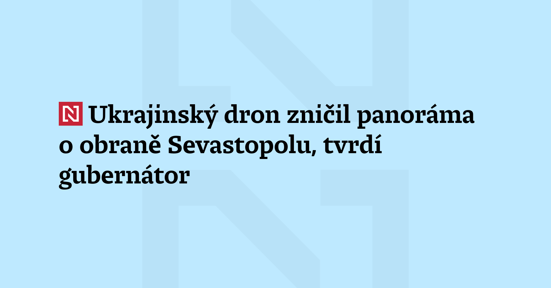 Ruskem dosazený gubernátor Sevastopolu tvrdí, že u