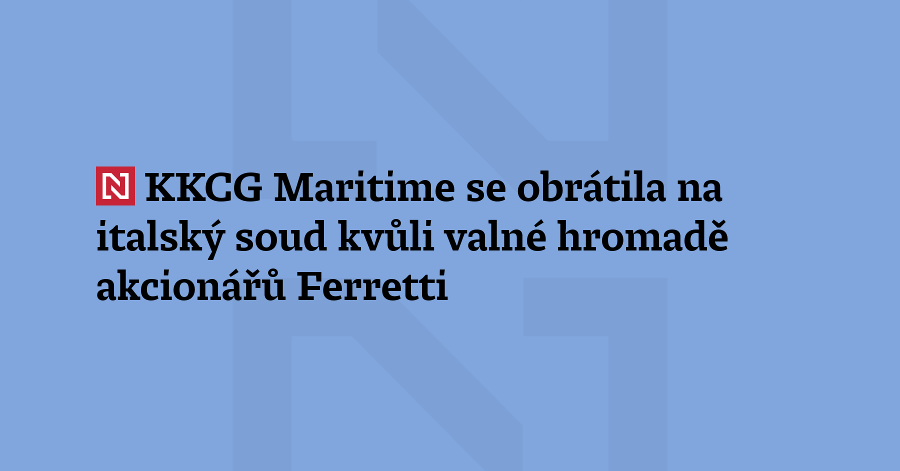Společnost KKCG Maritime českého podnikatele Karla