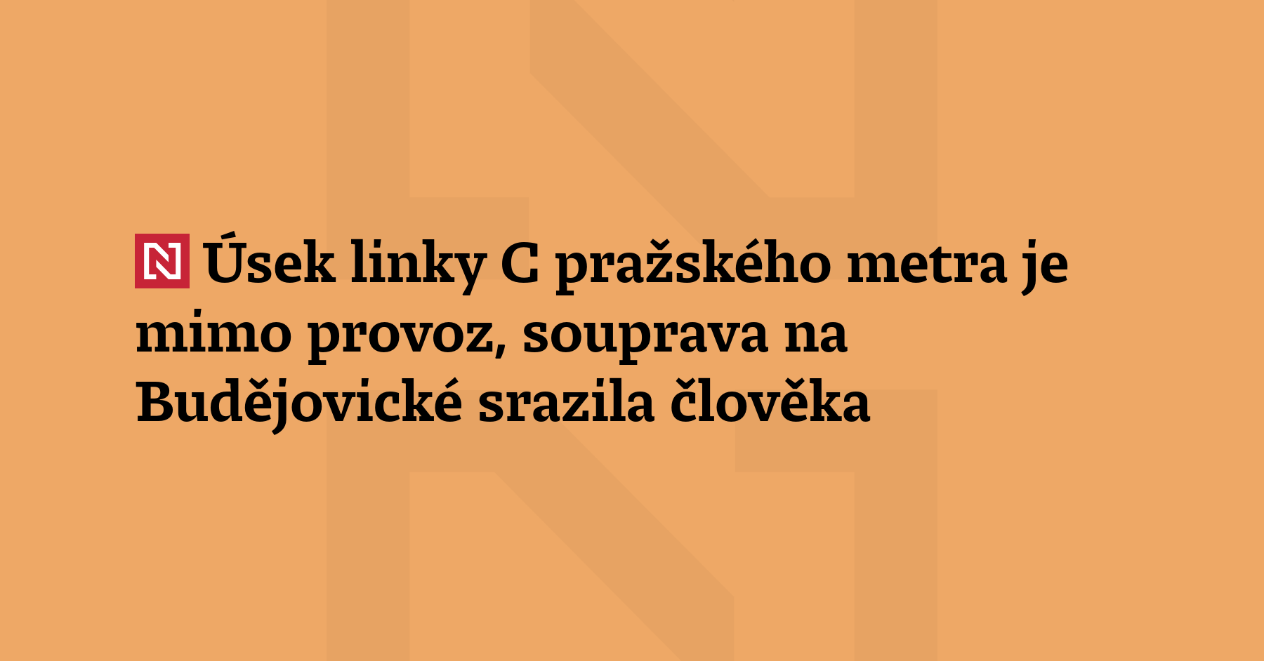 Mezi stanicemi Pražského povstání a Kačerov na lin