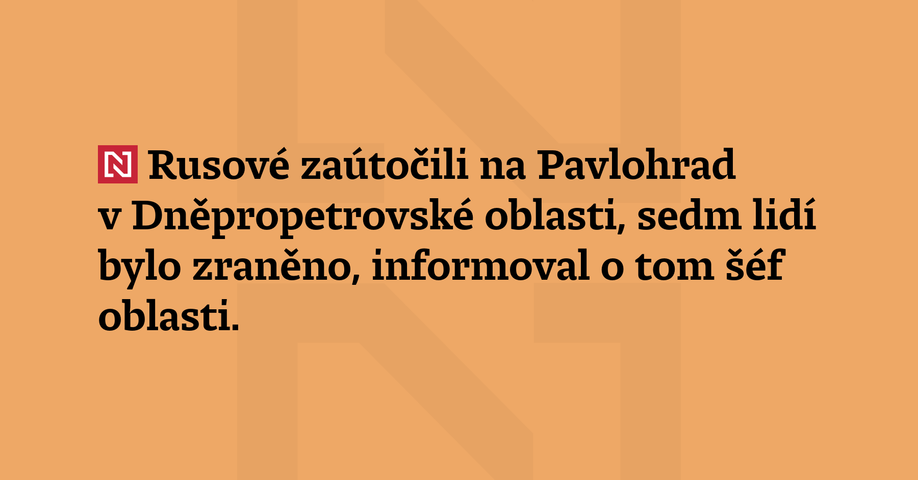 Rusové zaútočili na Pavlohrad v Dněpropetrovské ob