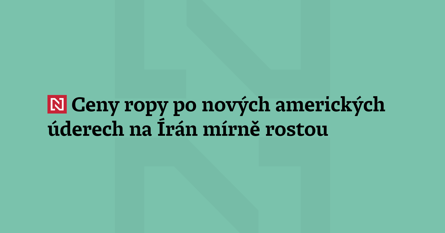 Ceny ropy v reakci na nové údery Spojených států n