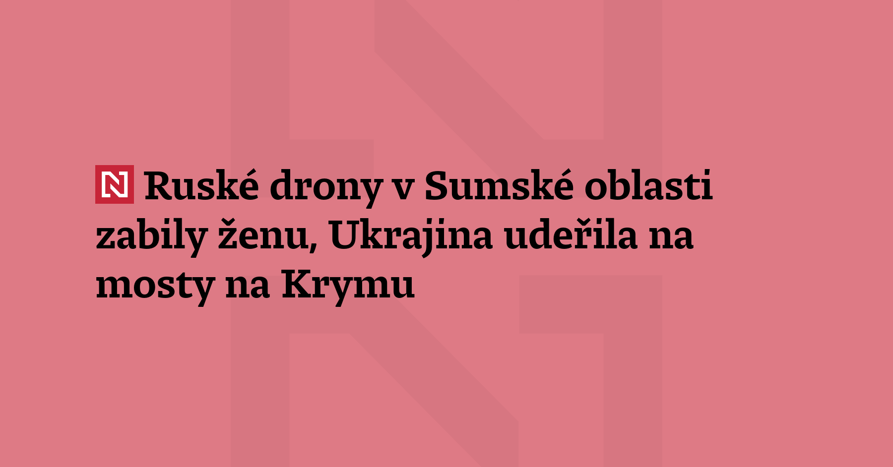 Ruský noční dronový útok v Sumské oblasti na sever