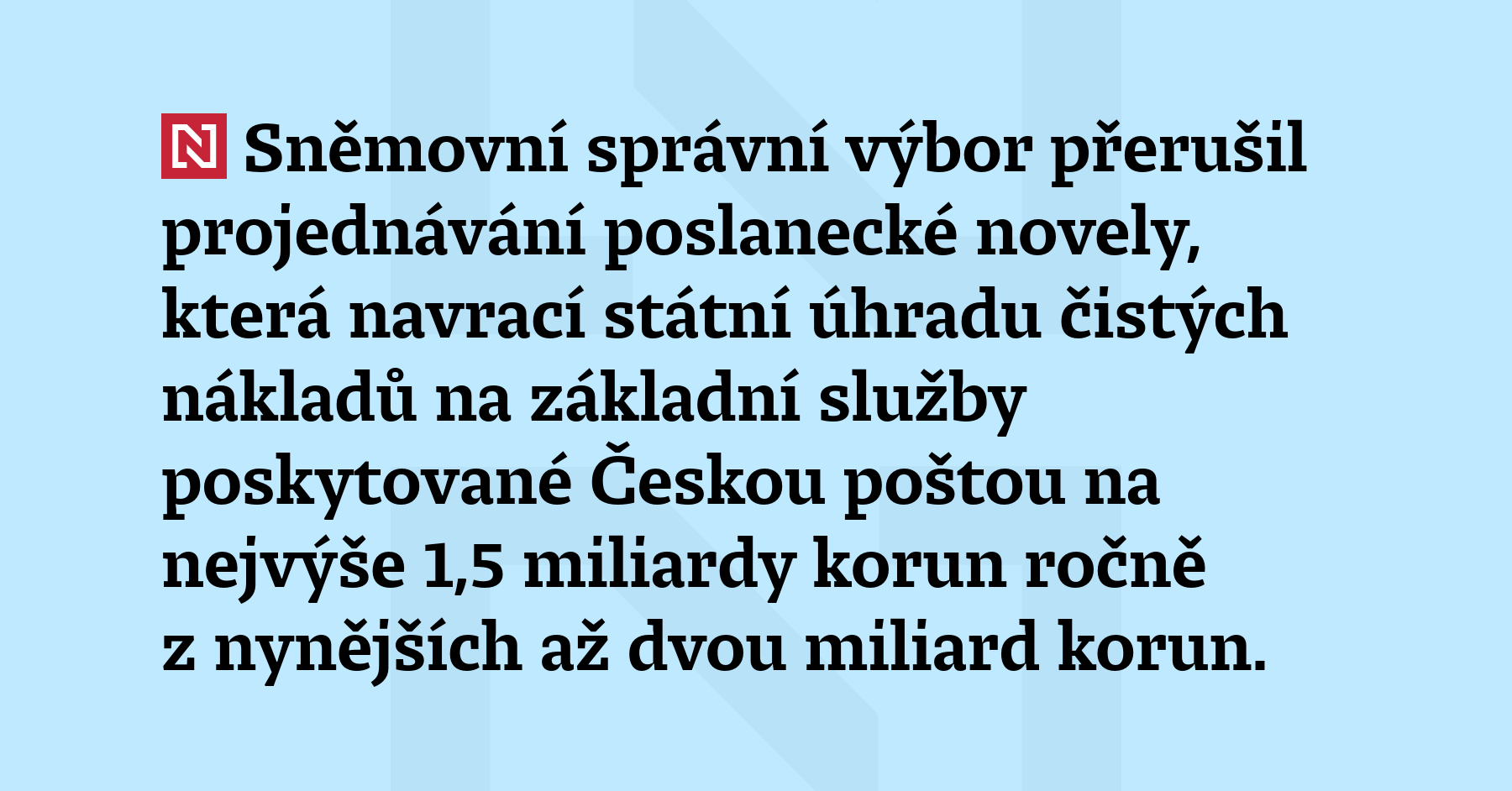 Sněmovní správní výbor přerušil projednávání posla