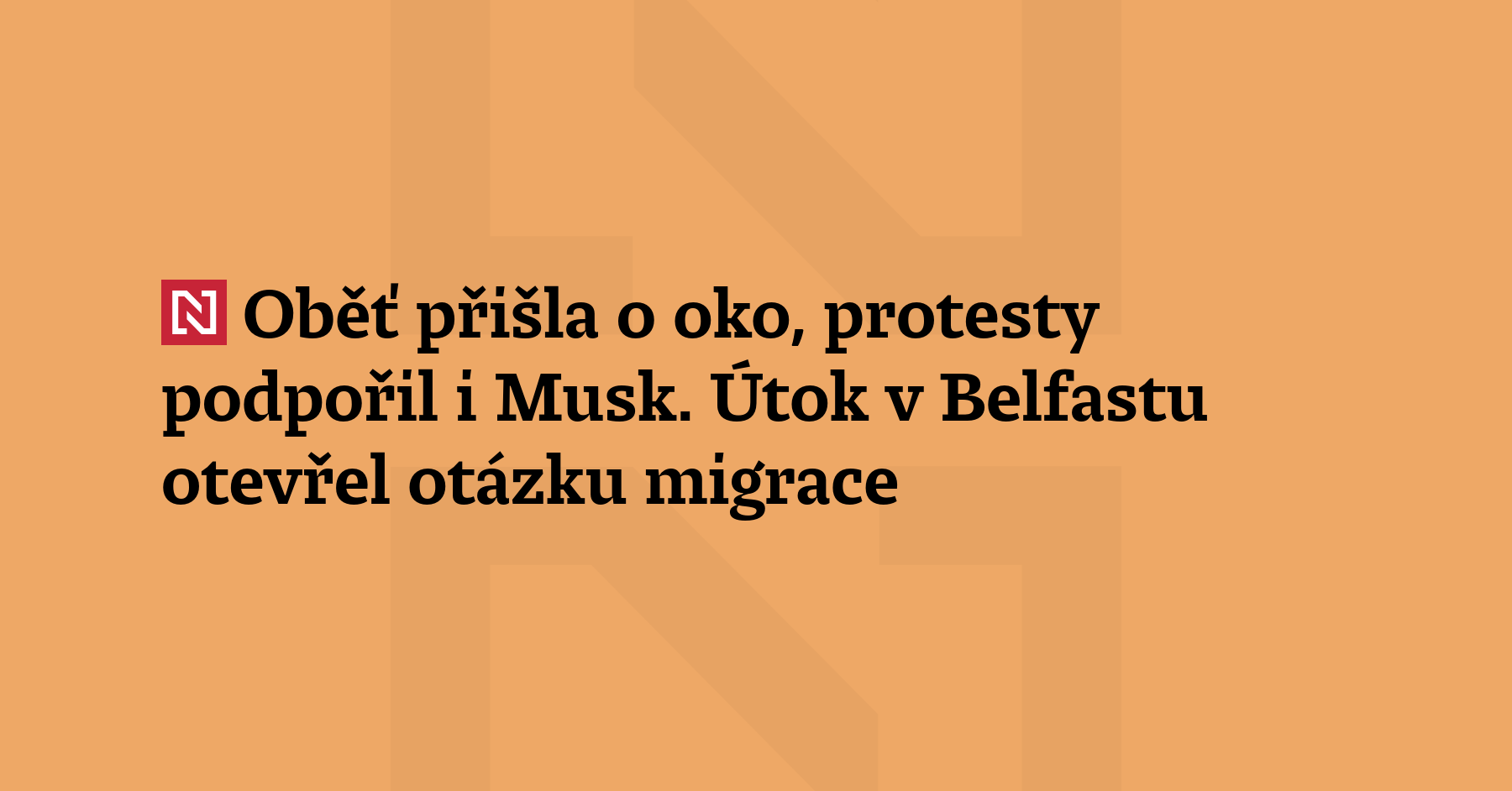 Brutální útok nožem v Belfastu, který připravil br