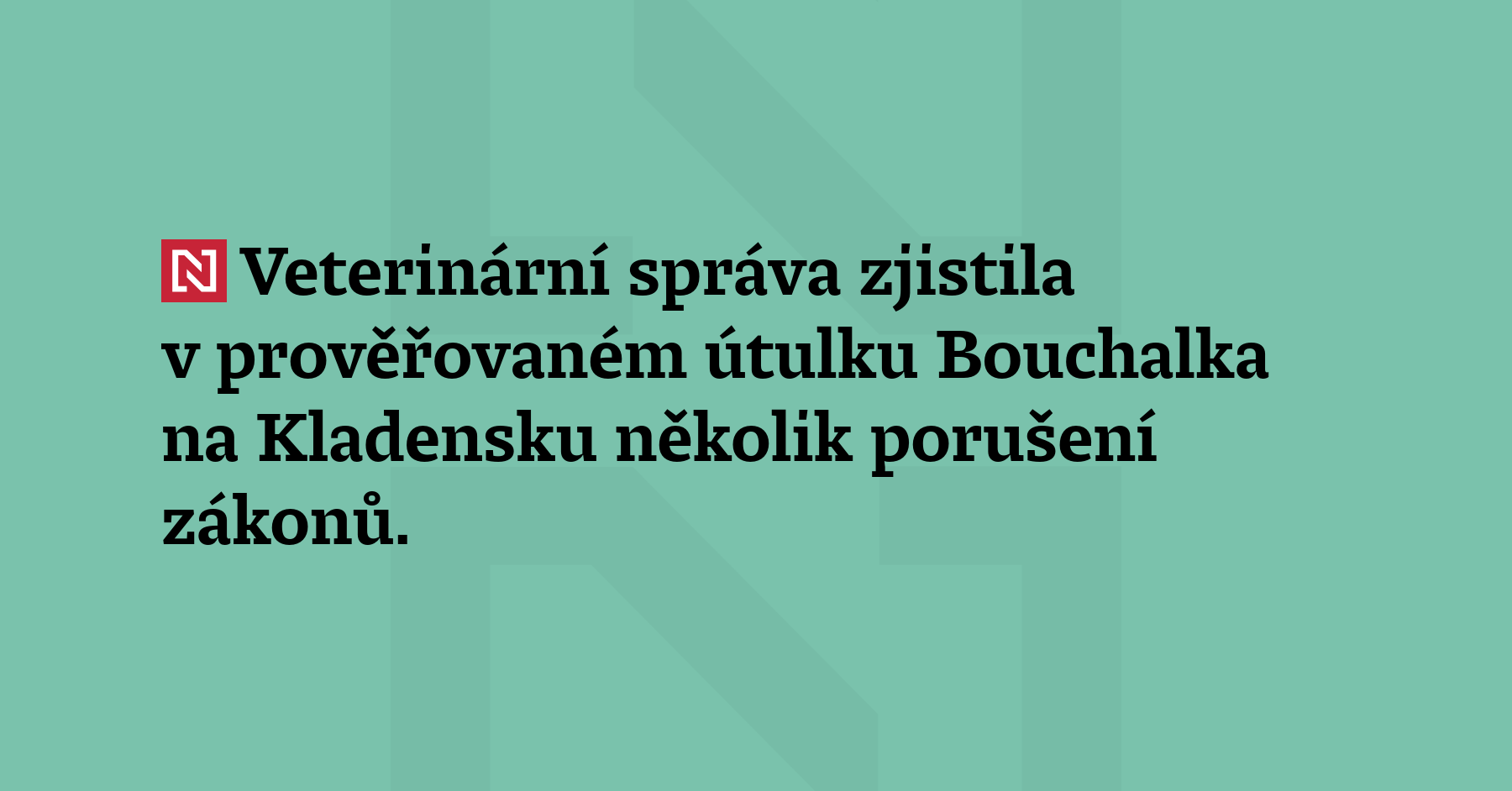 Veterinární správa zjistila v prověřovaném útulku Bouchalka 