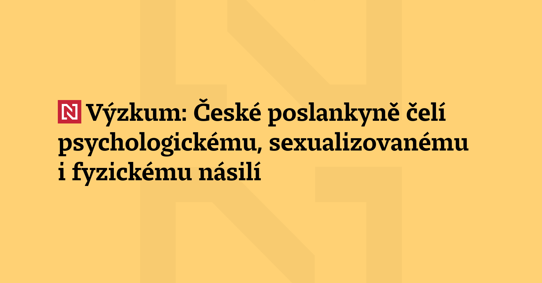 Výzkum neziskové organizace Fórum 50 %, která usil