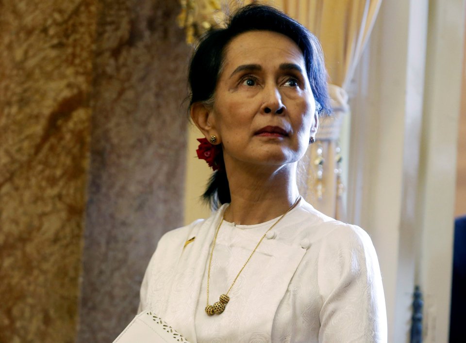 Aun Schan Su Ťij na návštěvě Vietnamu (září 2018). Foto Reuters/Kham