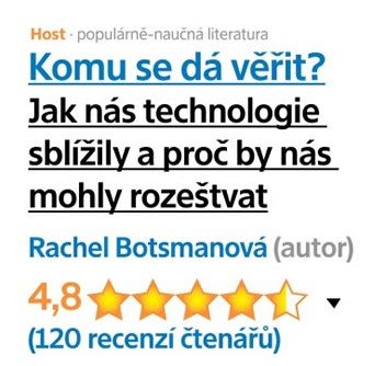Obálka českého vydání knihy již vtipně obsahuje hvězdičkové hodnocení čtenářů.
