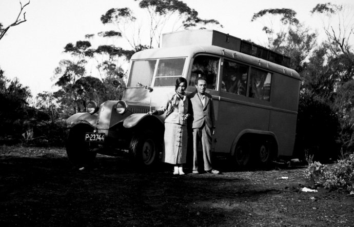 Manželé Baumovi na cestě do Adelaide v Austrálii. Foto: Archiv Petra Bauma