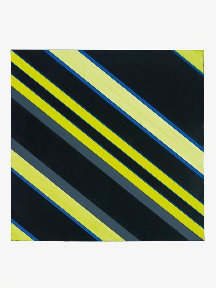 Günter Fruhtrunk, Šedá-černá-žlutá, 1970.