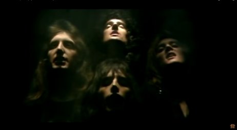 Z videa Bohemian Rhapsody skupiny Queen, EMI, 1975
