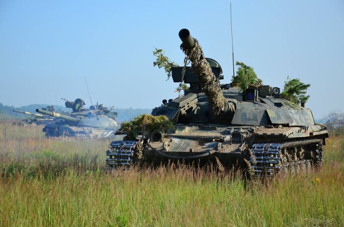 Tanky ukrajinské armády během cvičení v roce 2016. Foto: Ukrajinské ministerstvo obrany