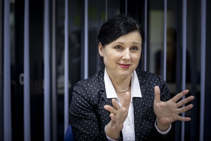 Místopředsedkyně Evropské komise Věra Jourová. Foto: Gabriel Kuchta, Deník N