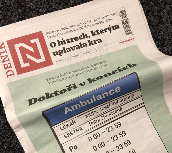 Deník N, papírové vydání ze dne 11. 1. 2018