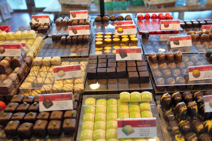 Belgické čokoládové pralinky. Foto: Markéta Boubínová