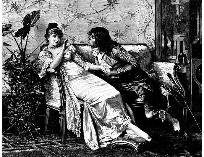 Vyznání, rytina, Frédéric Soulacroix, 1888, Zdroj: Fotolia