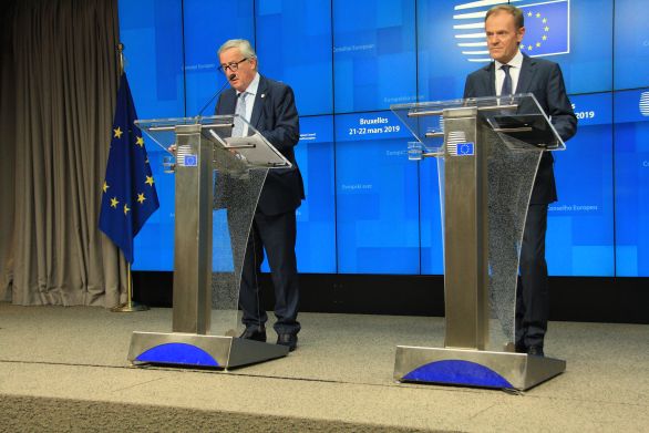 Předseda Evropské komise Jean-Claude Juncker a šéf Evropské rady Donald Tusk. Foto: Markéta Boubínová