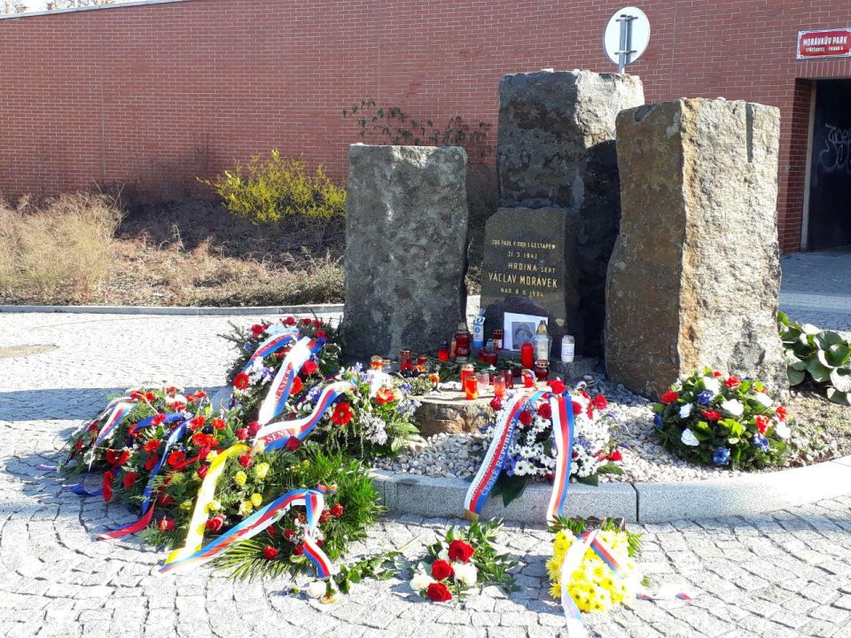 Pomník Václava Morávka. Foto: Jan Wirnitzer, Deník N
