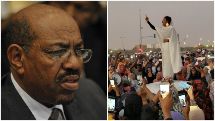 Umar al-Bašír a revoluce v Súdánu. Foto: Jesse Awalt / US Navy a Lana Harounová