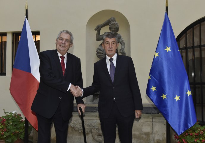 Prezident Miloš Zeman a Andrej Babiš (ANO). Foto: ČTK