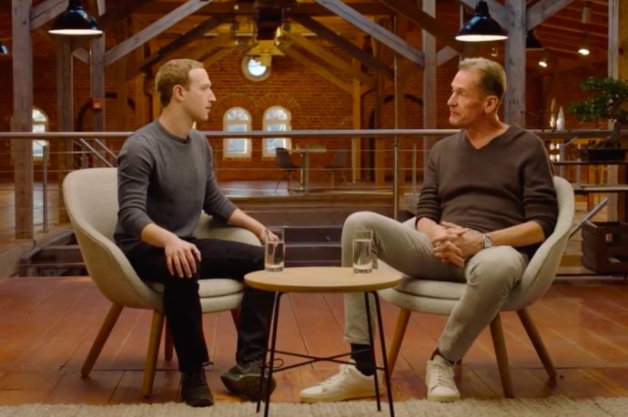 Hostem šéfa Facebooku Marka Zuckerbergera byl v netradičním rozhovoru šéf největšího evropského vydavatelství Mathias Döpfner. Zdroj: Facebookový profil Marka Zuckerberga