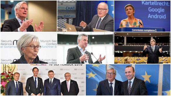 Koláž fotografií možných adeptů na předsedu příští Evropské komise. Foto EC Audiovisual services, EP
