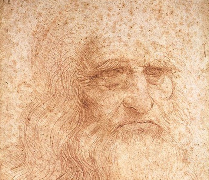 Leonardo da Vinci: Autoportrét, pravděpodobně z roku 1512. Zdroj: Wikimedia