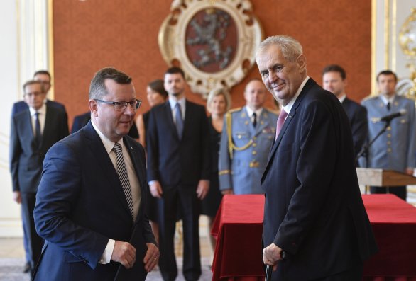 Prezident Miloš Zeman jmenoval 27. června 2018 šestnáctým ministrem kultury vlády České republiky Antonína Staňka. 28. května 2019 jej neodvolal. Foto: Michal Kamaryt, ČTK