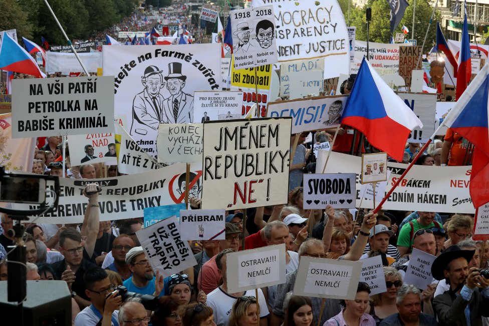 Demonstrace na Václavském náměstí. Foto: Ludvík Hradilek, Deník N