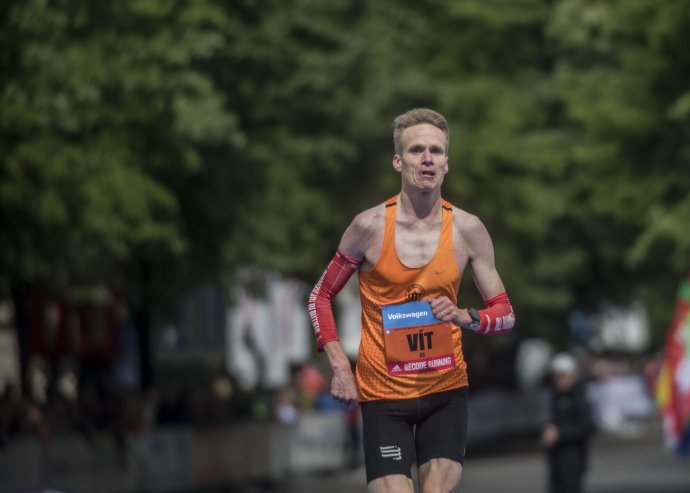 Vít Pavlišta na letošním pražském maratonu. Foto: Runczech