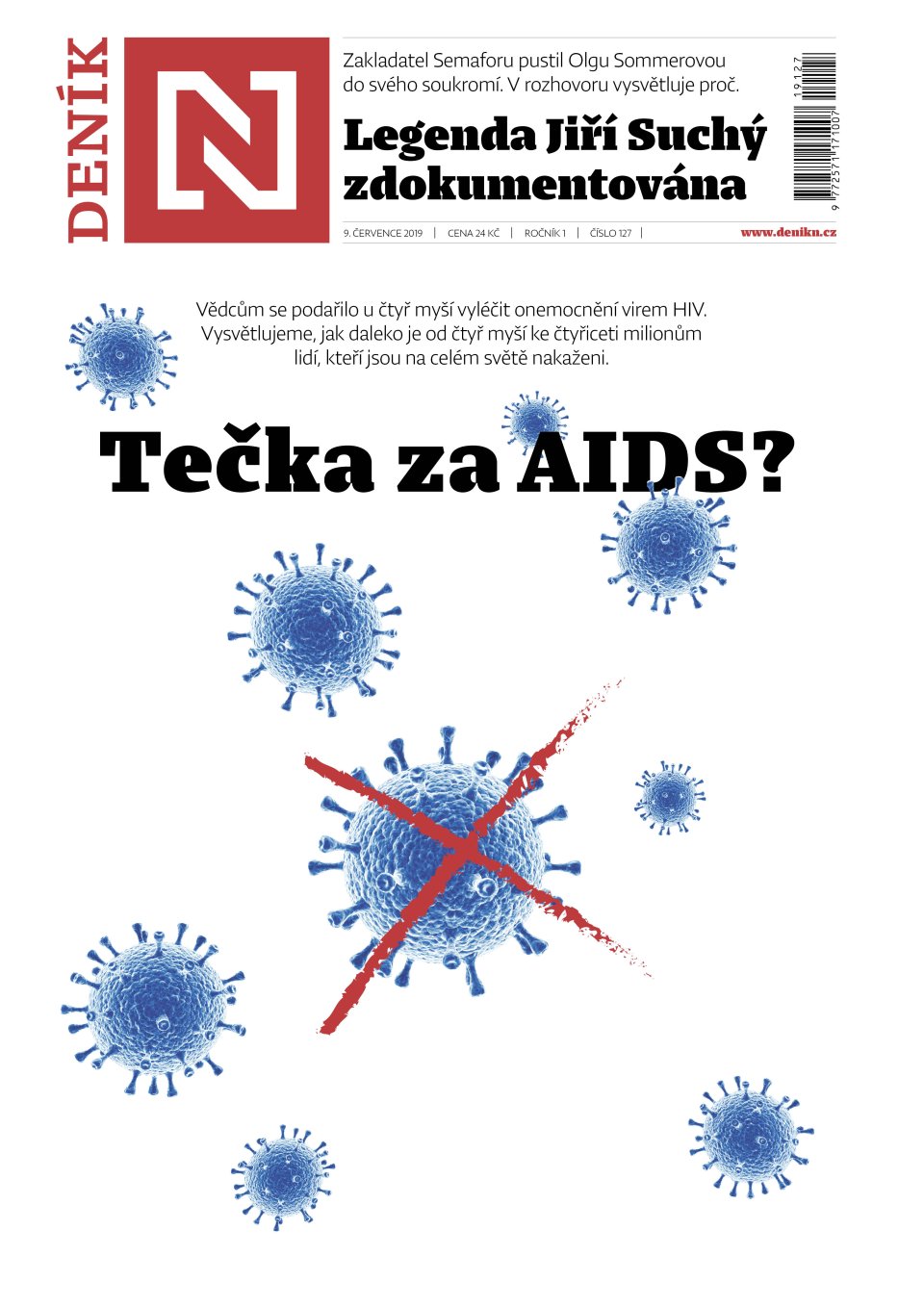 Titulní strana Deníku N v úterý 9. července 2019.