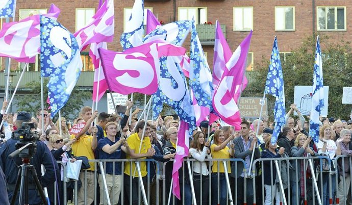 Švédští demokraté se postupně stali významnou politickou silou ve Skandinávii a dnes jsou podle politologů na svém vrcholu. Zdroj: Wikimedia Commons, CC BY-SA 3.0