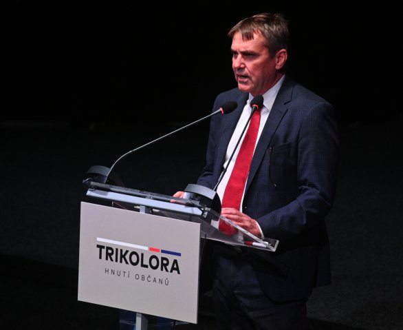 Místopředseda ANO Petr Vokřál na ustavujícím sněmu hnutí Trikolóra (28. září 2019). Foto: Igor Zehl, ČTK
