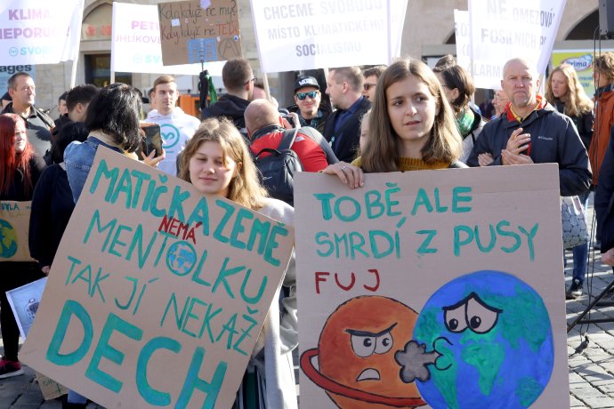 Stávka za klima Fridays for future. Foto: Ludvík Hradilek, Deník N