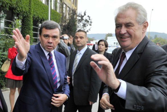Prezident Miloš Zeman navštívil podnikatele Vladimíra Plašila. Foto: ČTK