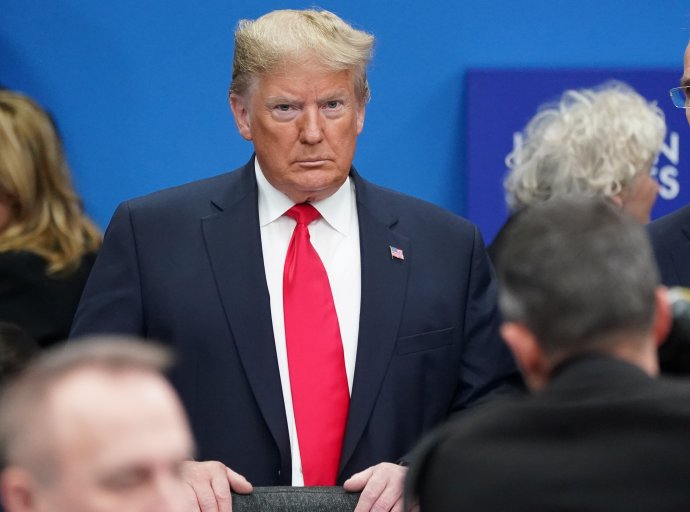 Americký prezident Donald Trump, kolem nějž se na summitu NATO ve Watfordu u Londýna 3.–4. prosince 2019 vše točilo. Foto: Kevin Lamarque, Reuters