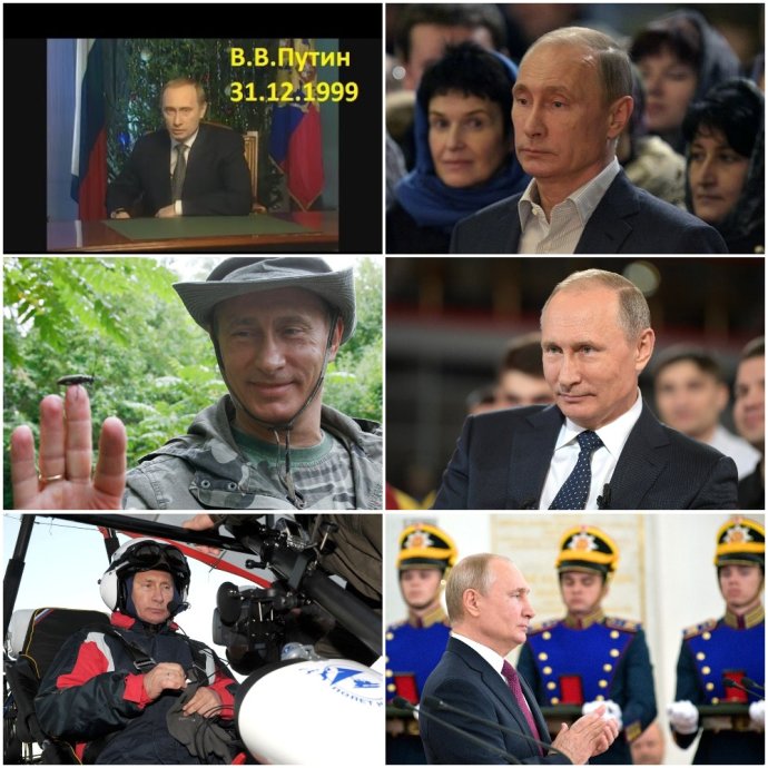 Svou prezidentskou kariéru začal Vladimir Putin novoročním projevem 31. prosince 1999. Zatímco jeho postoje vůči západní civilizaci se za posledních 20 let změnily zásadně, vzhled ruského vůdce utrpěl změny pouze kosmetické. Zdroj: Deník N a kremlin.ru
