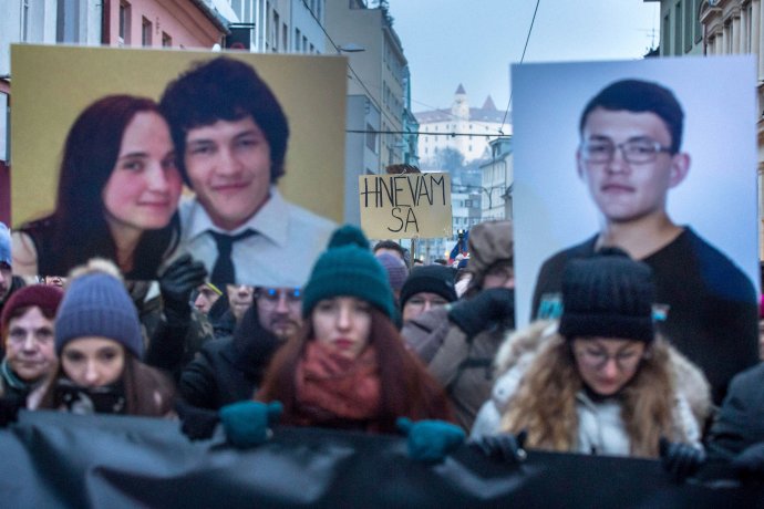 Demonstrace po smrti Jána Kuciaka a Martiny Kušnírové. Foto: Tomáš Benedikovič, Denník N
