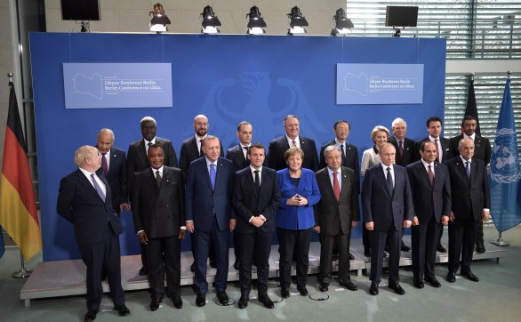 Světoví lídři na berlínském summitu o libyjské občanské válce. Foto: kremlin.ru