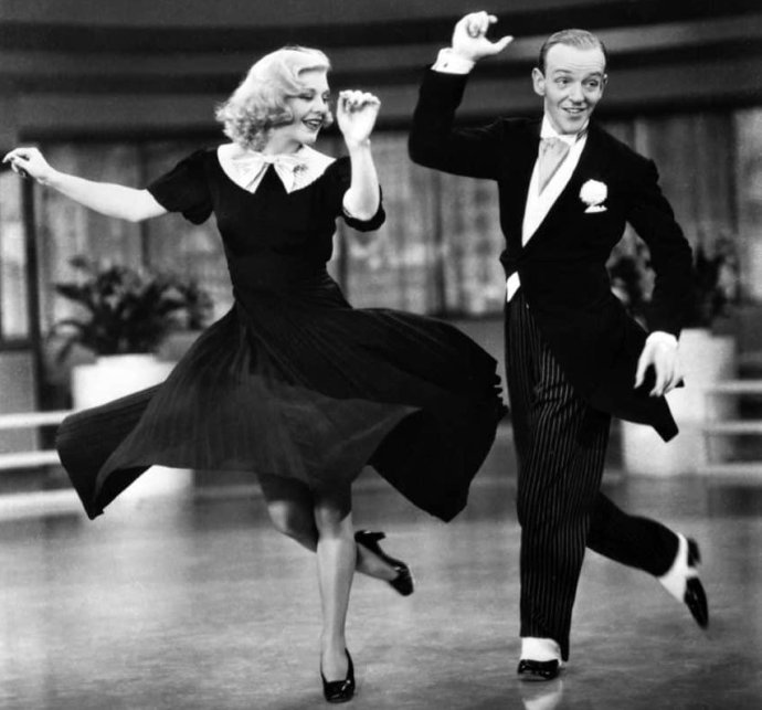 Psala se 20. léta minulého století a svět bezstarostně tančil charleston. O deset let později už budoucnost tak růžově nevypadala... Ginger Rogers a Fred Astaire ve filmu Svět valčíků. Foto: Filmový archiv