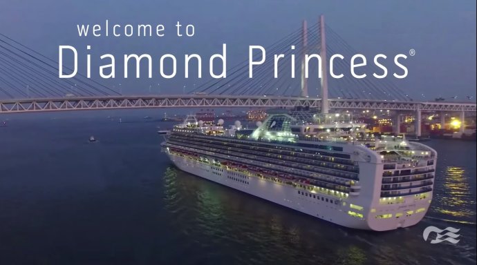 Výletní loď Diamond Princess. Foto z propagačního videa společnosti Princess Cruises, princess.com