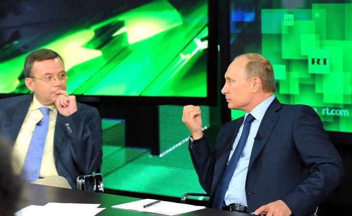 Televize Russia Today je hlavním propagandistickým kanálem Kremlu. Zdroj: Creative Commons Attribution 4.0