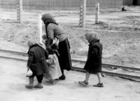 Rodina z Podkarpatské Rusi ve vyhlazovacím táboře Osvětim. Foto: ČTK/AP a Jad vašem