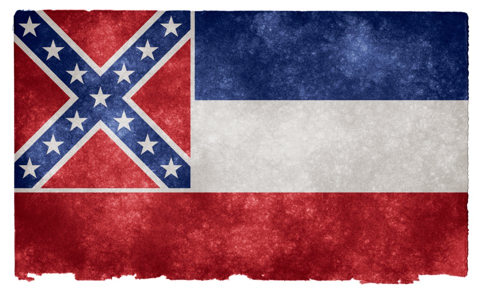 Konfederační kříž na vlajce státu Mississippi byl známkou států, které vyznávaly otroctví, a je proto považovaný za rasistický, protože nadřazuje bělošskou rasu nad černošskou. Foto: Nicolas Raymond, Freestock.ca