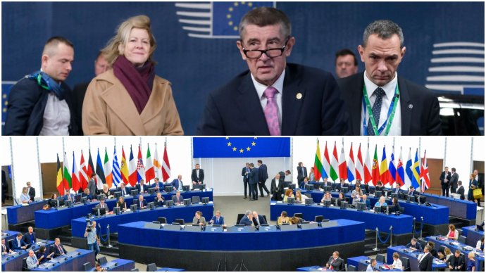 Andrej Babiš před jednáním Evropské rady a plenárním zasedání Evropského parlamentu. Foto: EU