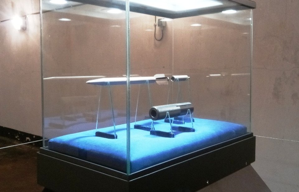 Kompletní sestava prototypu střely Röchling z roku 1938. Foto: Muzeum opevnění - dělostřelecká tvrz Hůrka, Martin Ráboň