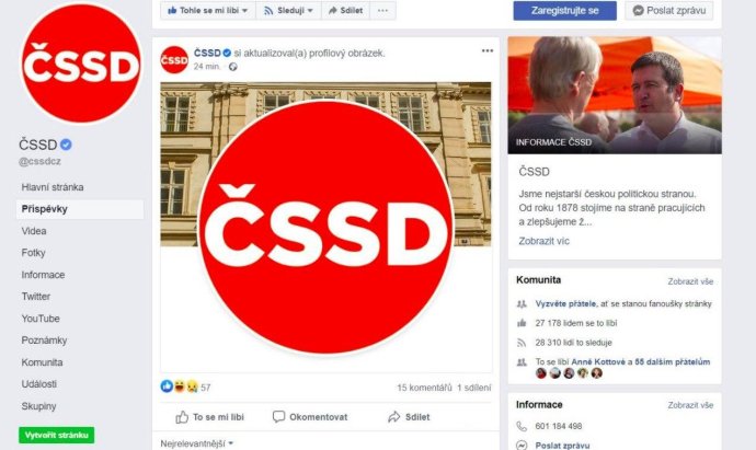 Nové logo sociální demokracie. Foto: reprofoto Facebook ČSSD