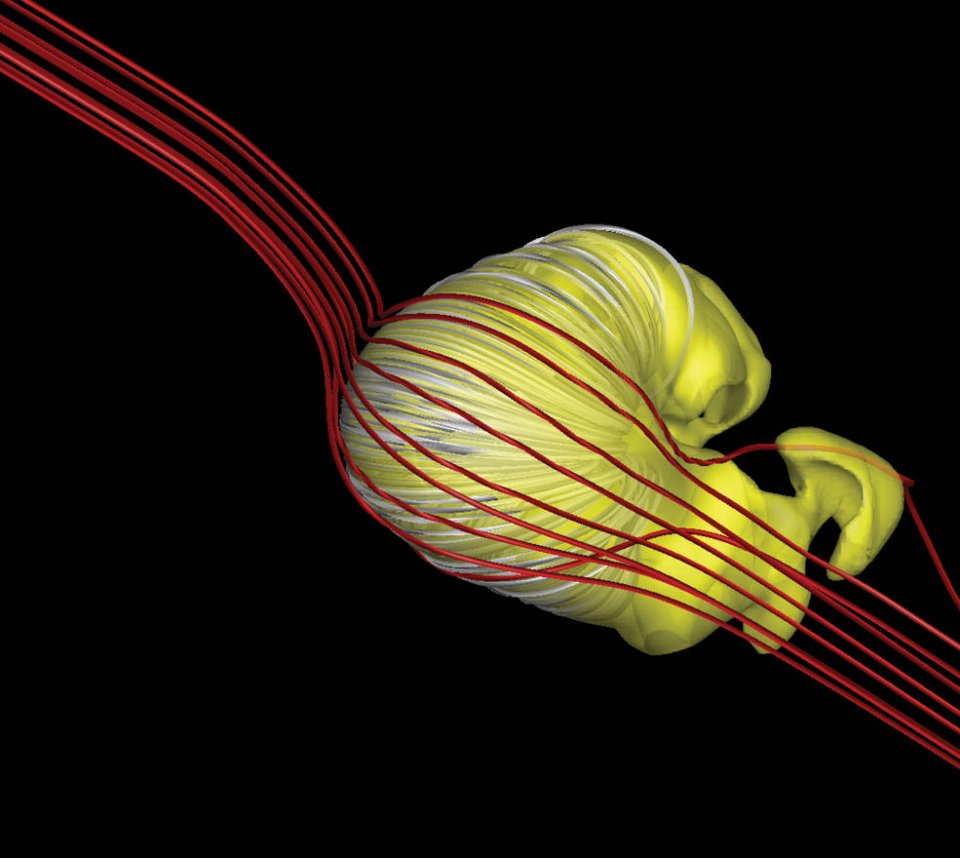NASA představila, jak asi vypadá heliosféra. Foto: Nasa, Opher, et al.