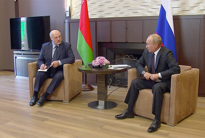 Setkání Lukašenko – Putin v rezidenci ruského prezidenta v Soči. Foto: president.gov.by